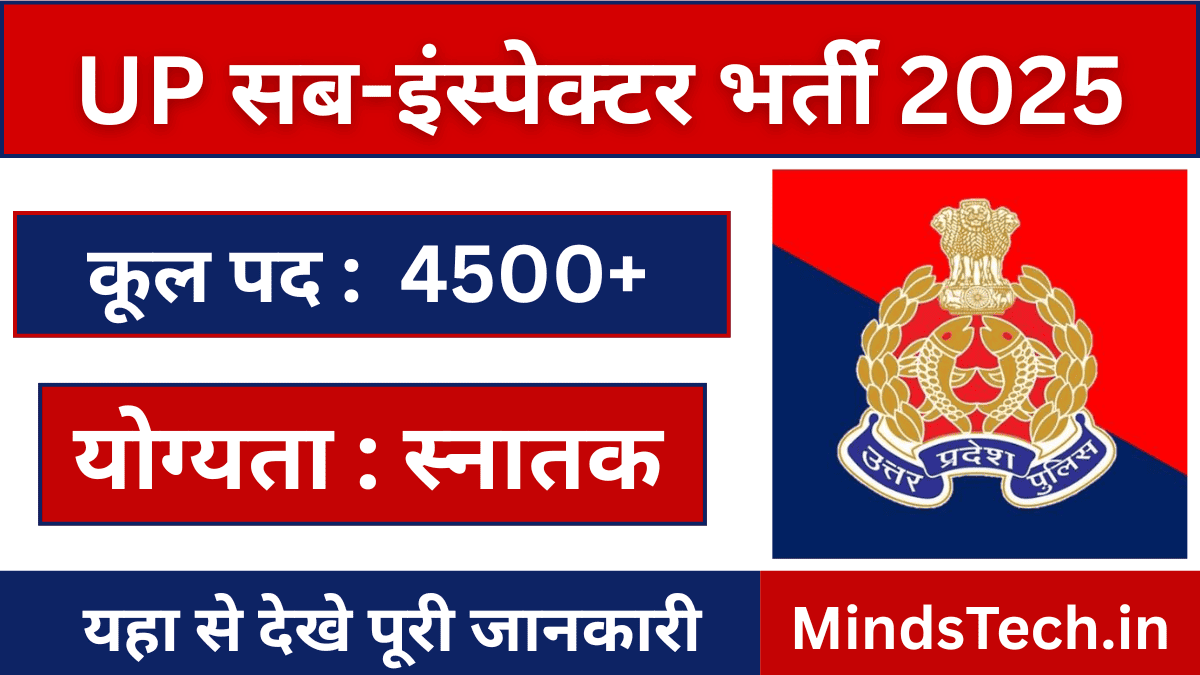 UP Police SI Vacancy Online Apply 2025